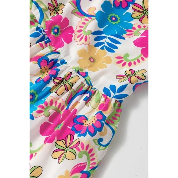 Tied Floral Sleeveless Maxi Dress - Picture 4 of 5